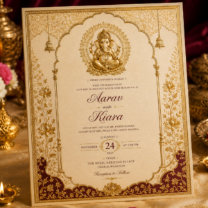 Royal Ganesha Wedding Card