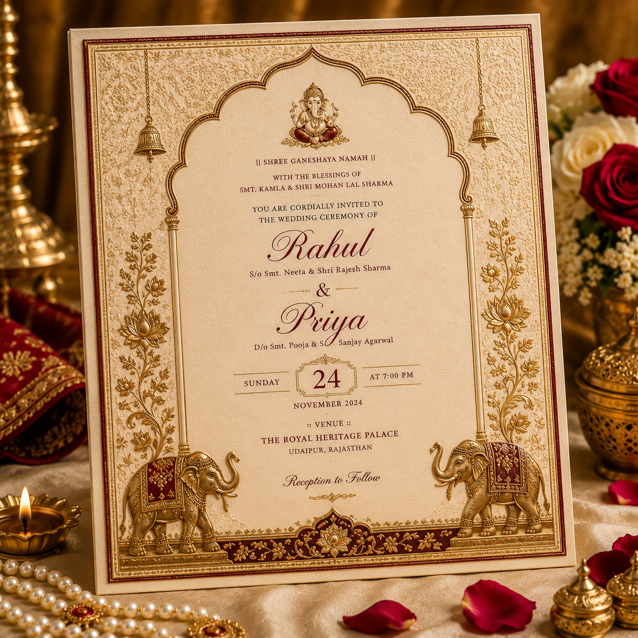 Traditional Hindu Invitation